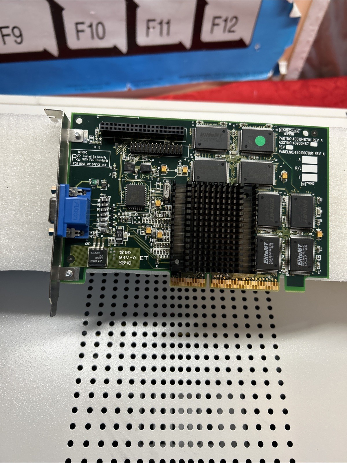 3D BLASTER /ENSONIQ 3dfx Voodoo BANSHEE GB1000 1998 AGP VGA 16MB Video Card Good