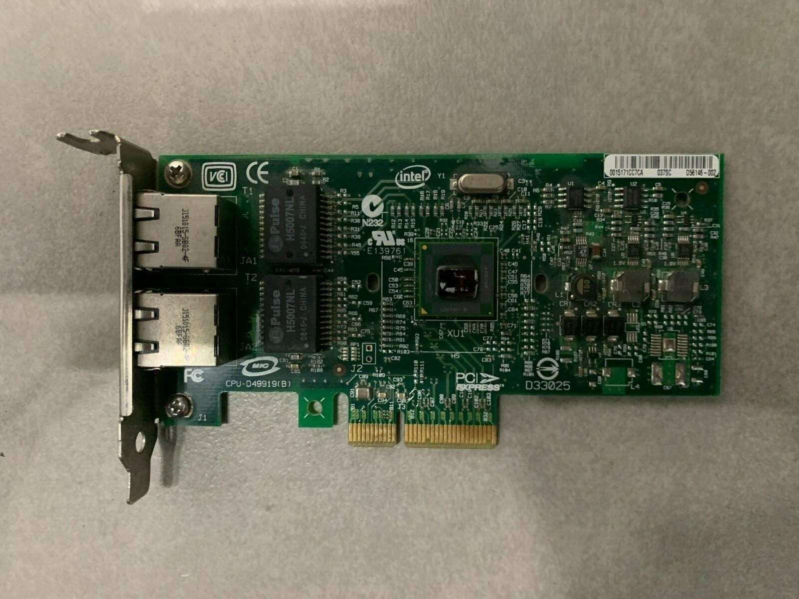 Intel PRO/1000 PT Gigabit Dual Port PCI-E Network Card CPU-D49919(B)