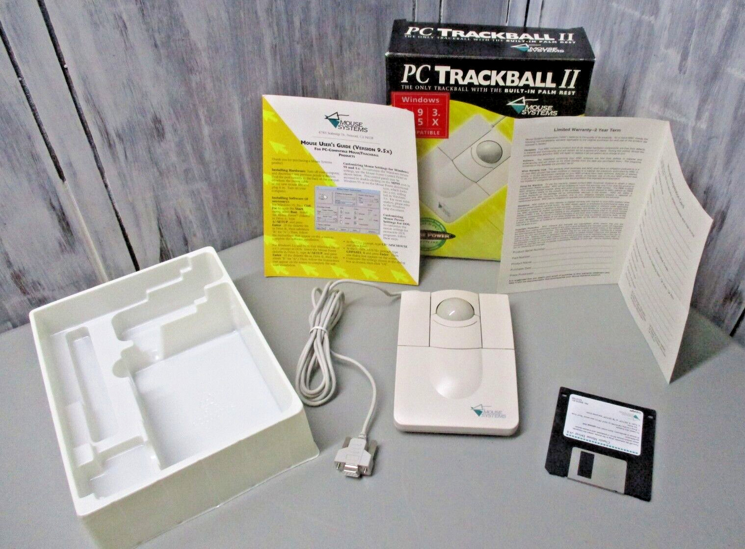 PC Trackball II by Mouse Systems - P/N: 404048-002, Complete -Open Box 