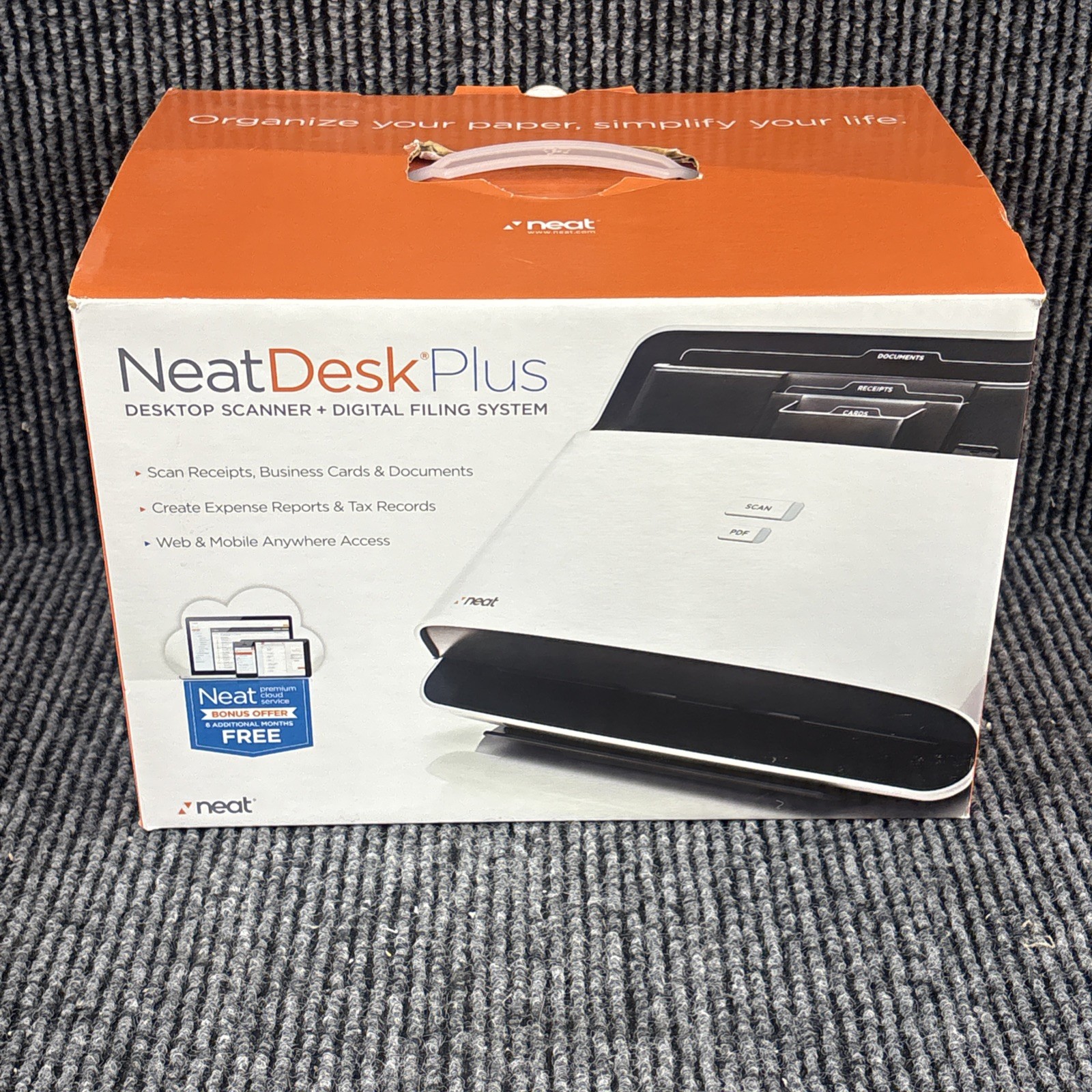 NeatDesk Plus Desktop Scanner and Digital Filing System Open Box
