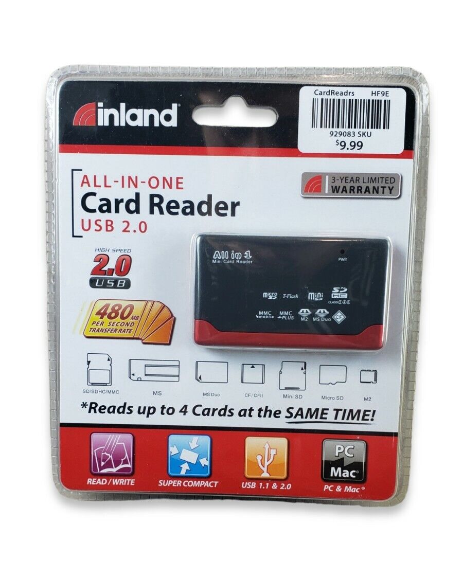 Inland all In One Mini USB Card Reader High Speed USB 2.0