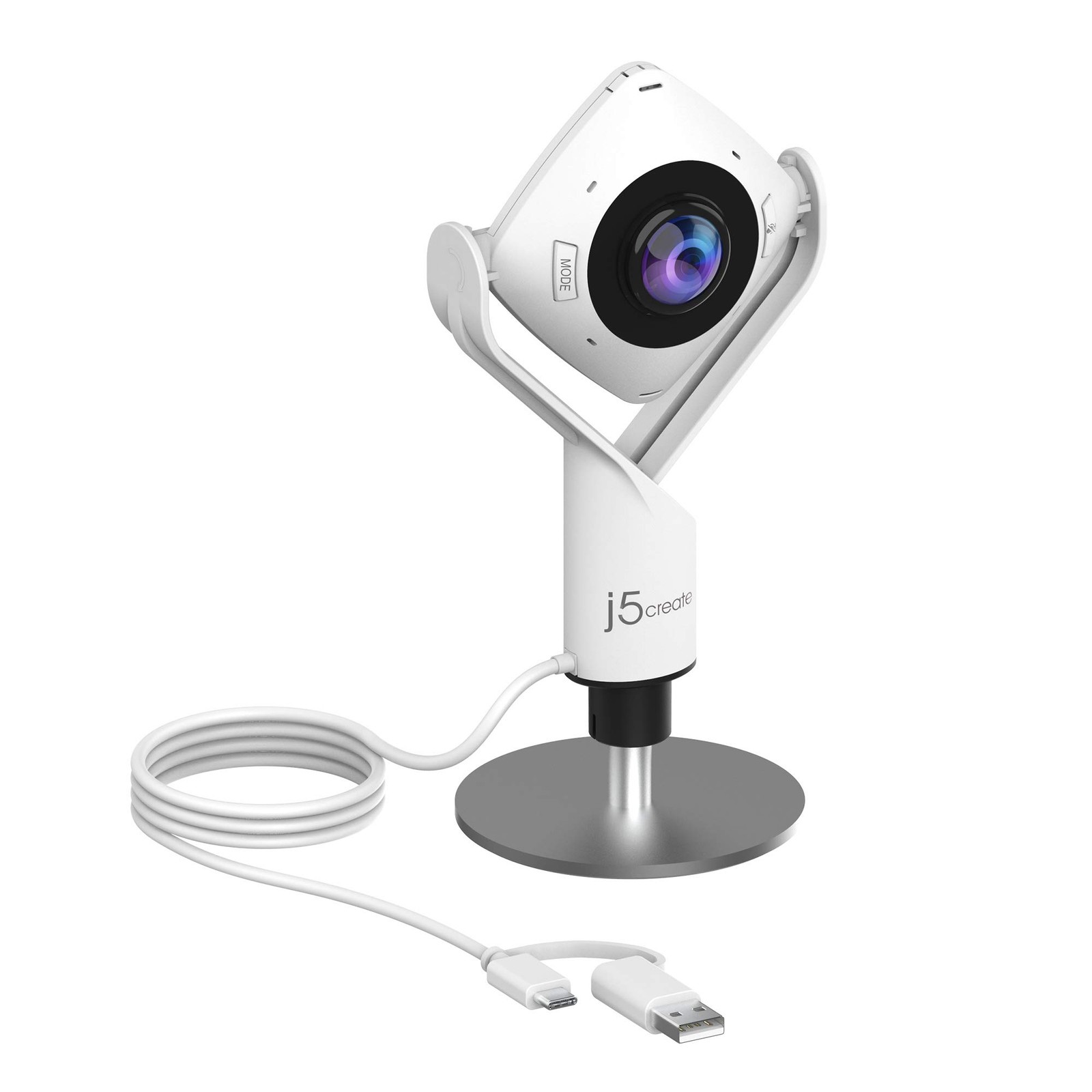 j5create 360 Degree All Around Meeting Webcam - 1080P HD Video Conference Camera