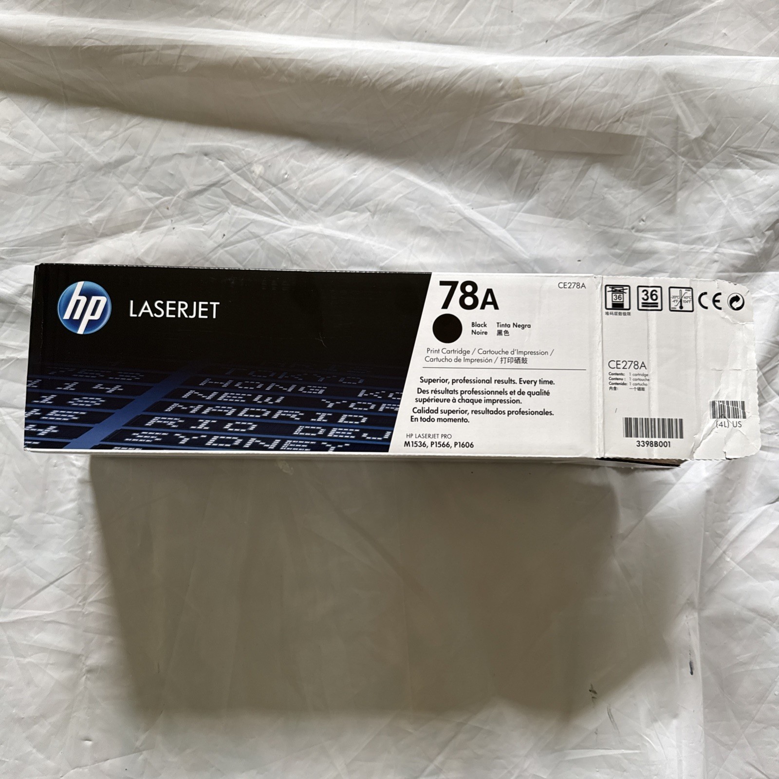 Genuine HP 78A CE278A Black Toner Cartridge LaserJet Pro Open Box