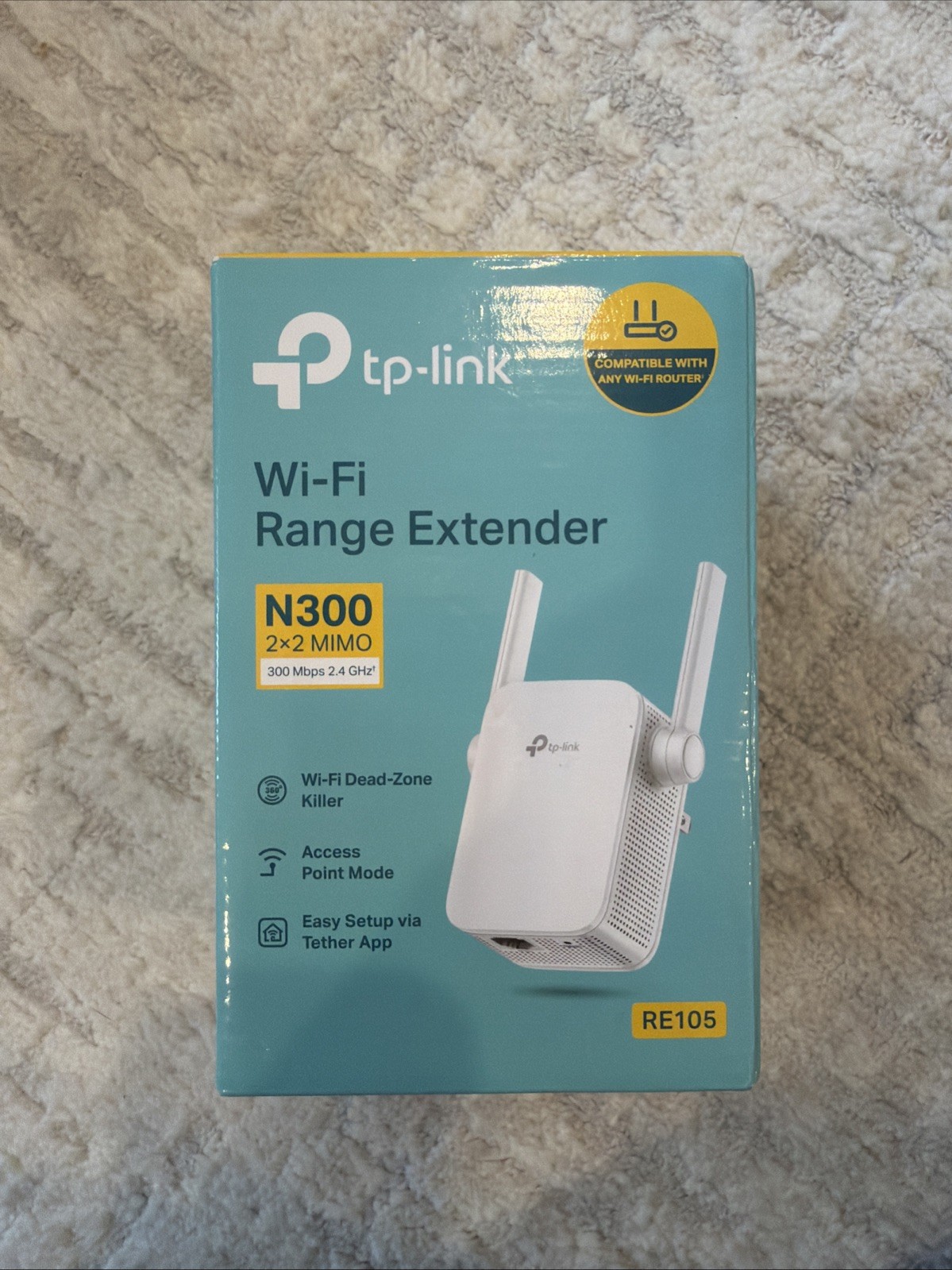 Wi-Fi Range Extender, TP-LINK RE105 N300, 300Mbps 2.4GHz