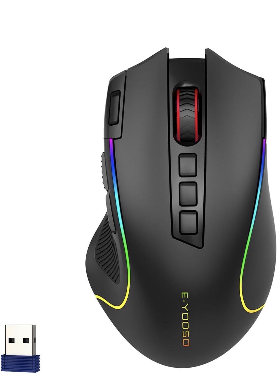 E-YOOSO X-11 PRO Wireless Gaming Mouse Bluetooth/RF 8000 DPI 6-Button, Black