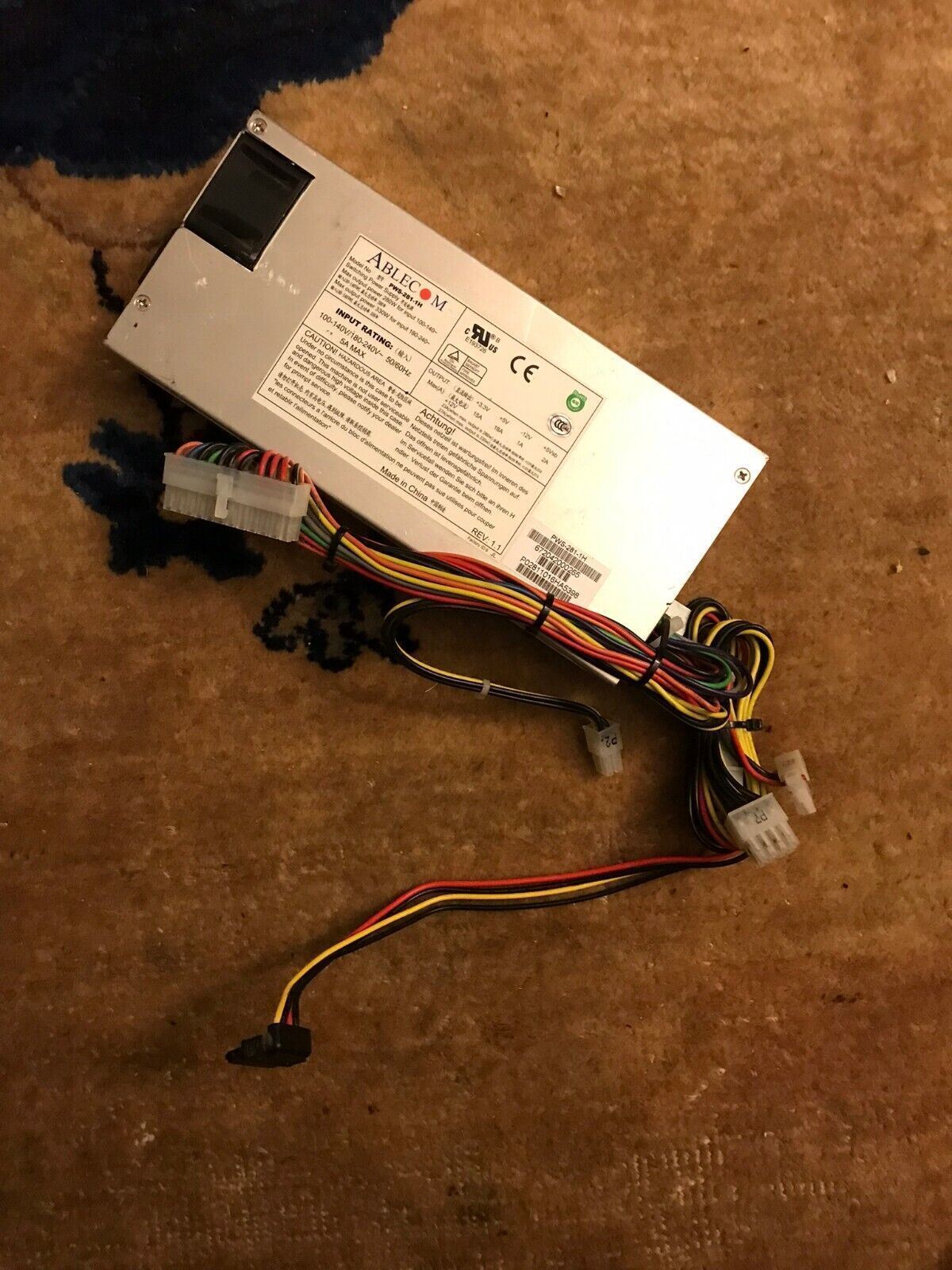 Ablecom PWS-281-1H 280 Watts 24-Pin Power Supply