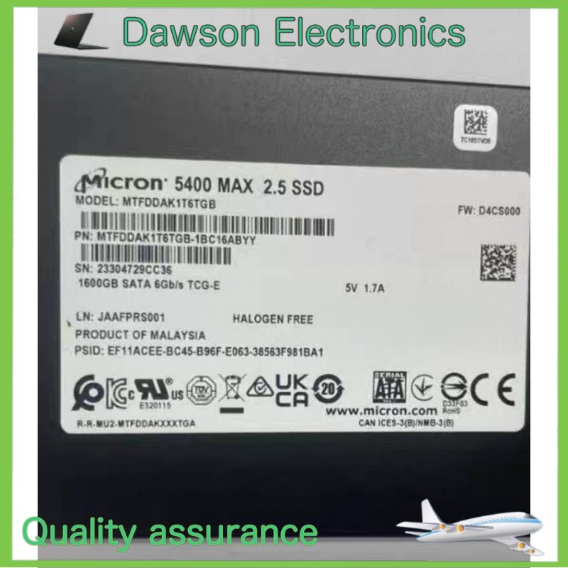 MTFDDAK1T6TGB-1BC16ABYY New Micron 5400 MAX 1.6TB SATA 6Gbps 2.5" TCG-E SSD
