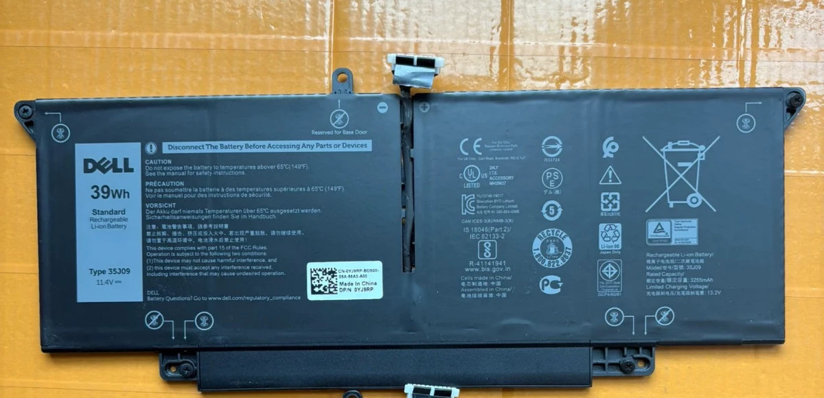 Genuine OEM 35J09 Laptop Battery For Dell Latitude 7310 7410 YJ9RP 7YX5V 39Wh