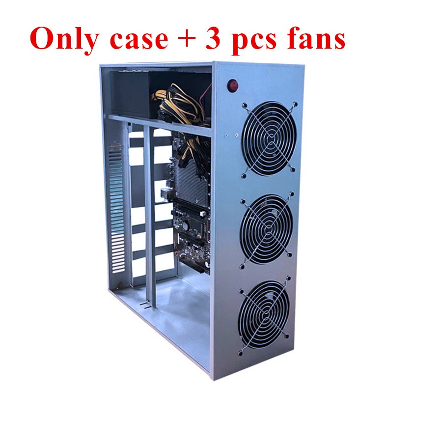 Server Chassis Case with 3 Fans For 5 GPU Platform Graphics Card X79 Motherboard