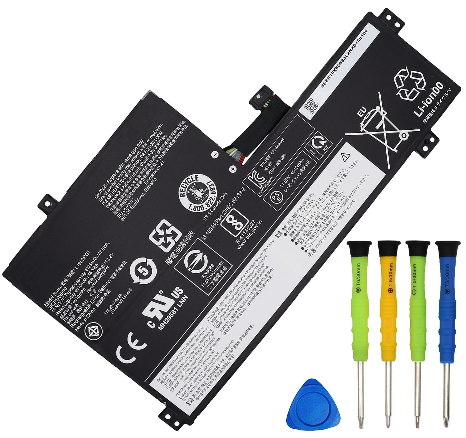High-Capacity Battery Replacement for Lenovo 100e 300e L19L3PG1 L19M3PG1