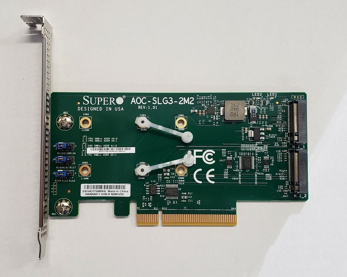 ✅ Supermicro AOC-SLG3-2M2 PCIe Add-On Card