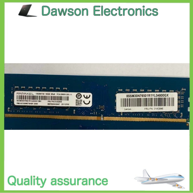 Used RAMAXEL 16GB DDR4 2666 Desktop DIMM RAM PC4-21300 for LENOVO Acer HP 288pin
