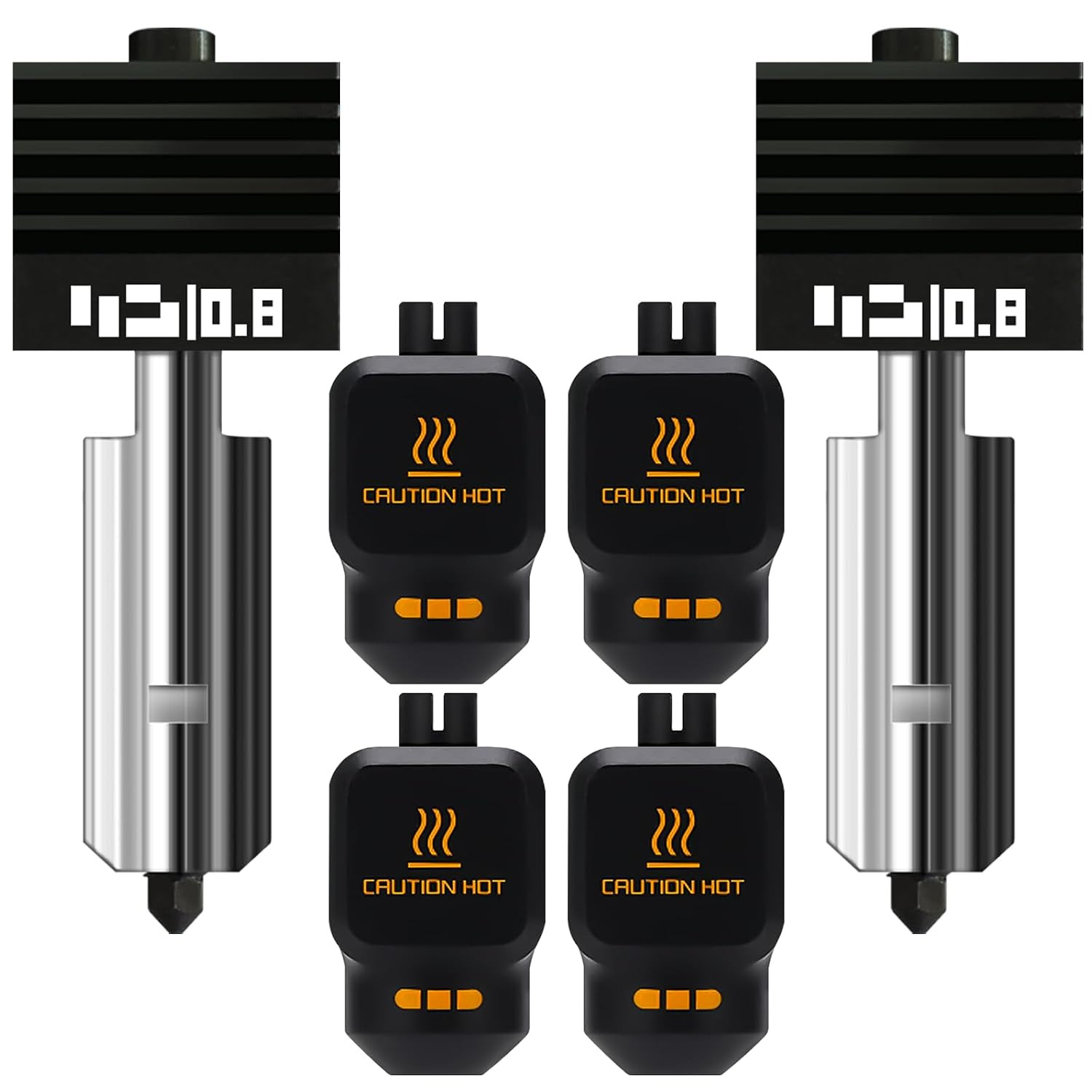 2PK 0.8Mm Ultra-High-Speed Printing Hotend for Bambu Lab P2S/X2D/H2D/H2C/H2S/A1