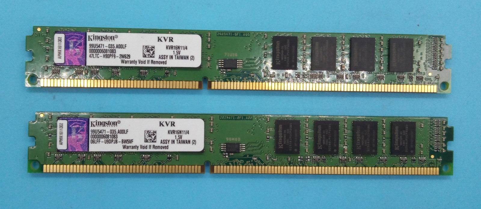 Kingston 8GB(2x4GB) DDR3 KVR16N11/4 99U5471 1.5V#R3277