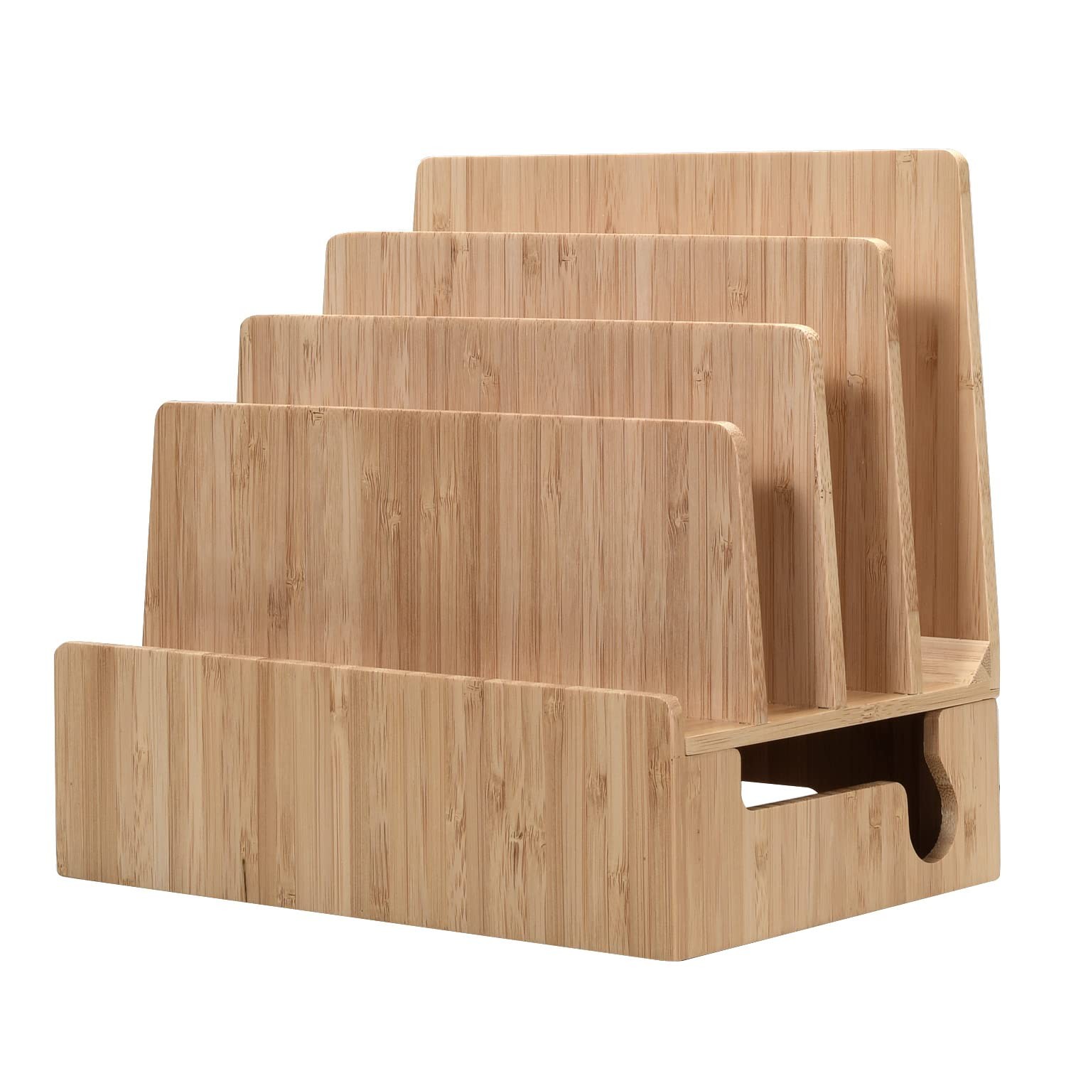 Bamboo Charging Station & Multi Device Organizer Slim Version for Smartphones...