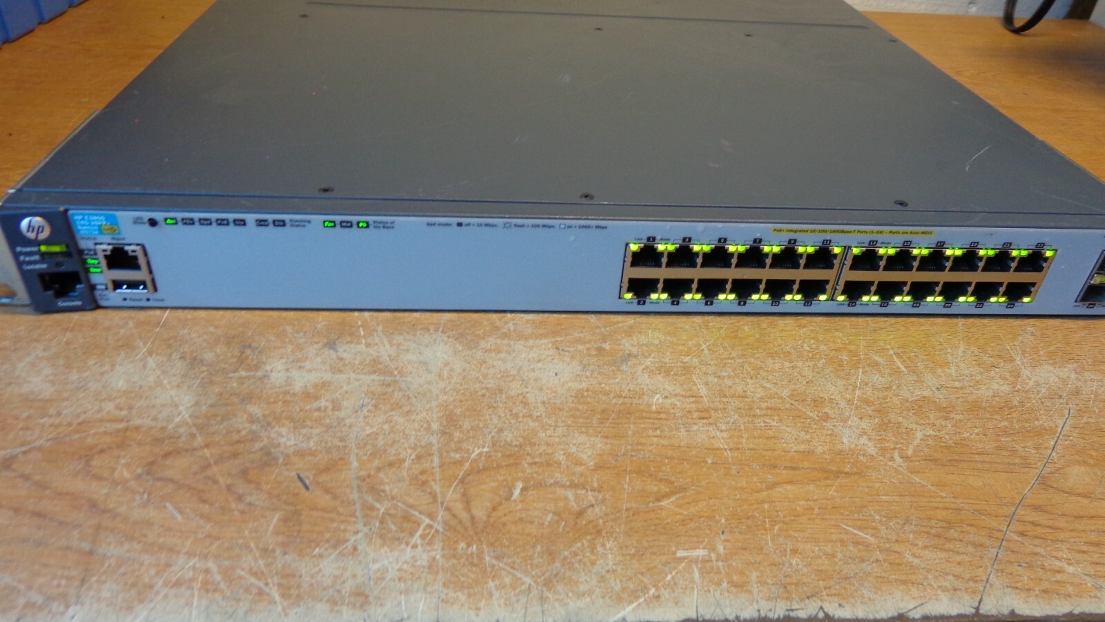 HP J9573A E3800-24G-2SFP+ 24-Port PoE Managed Gigabit Switch RSVLC-1003B & 1PSU