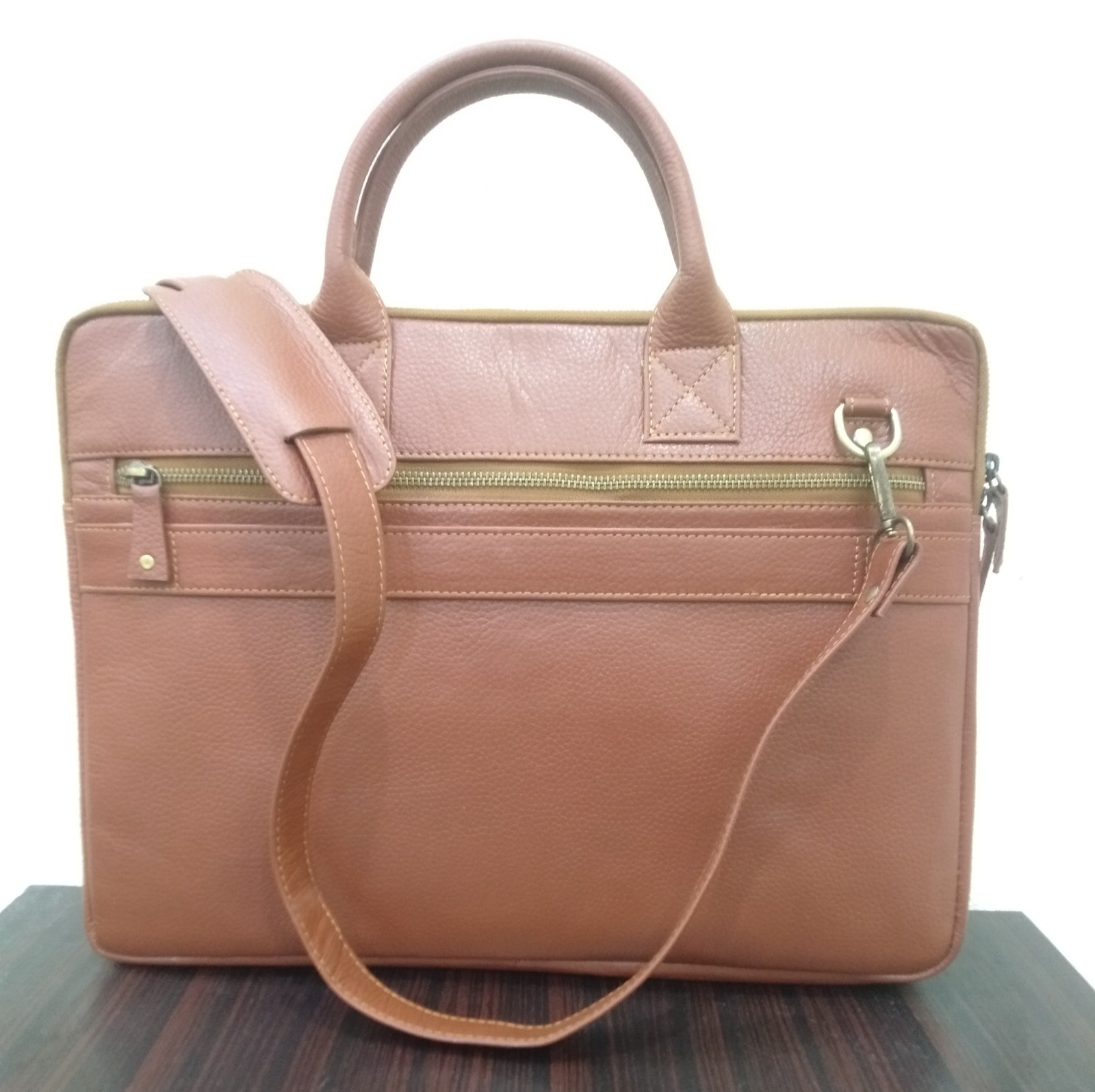 Handmade Leather Laptop bag Messenger Leather Travel 14" Laptop Bag Men & Women