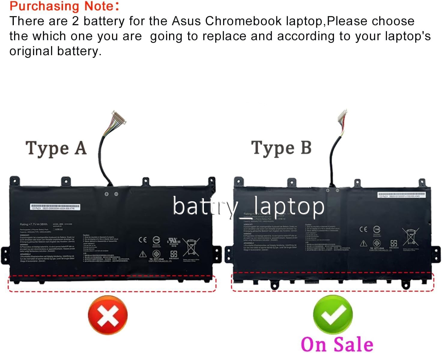 C21N1808 Battery for Asus Chromebook C423 C423NA C523 C523NA Series C21PqCH 