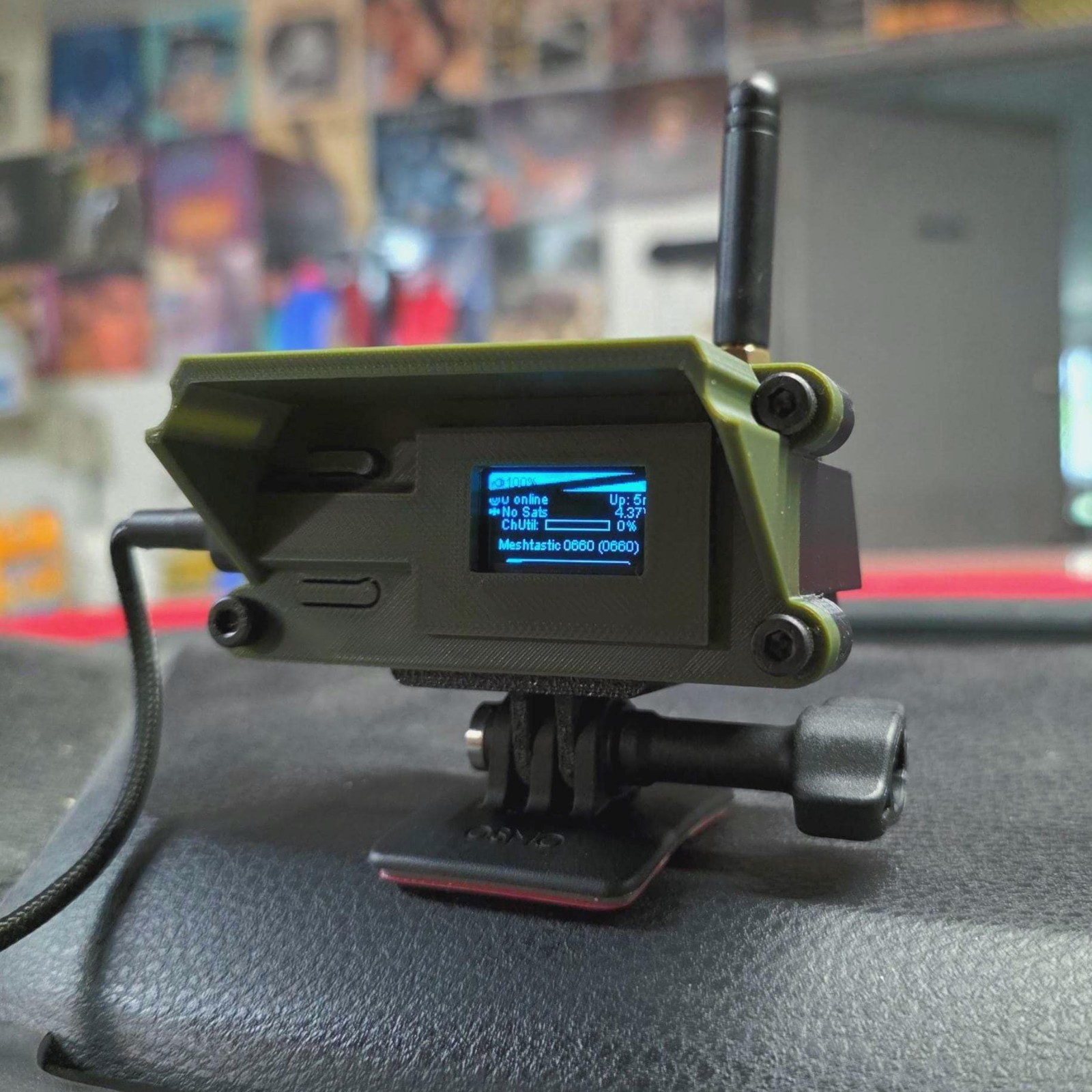 Heltec V4.2 Meshtastic Vehicle Mount Case with Action Camera Mount *Updated*