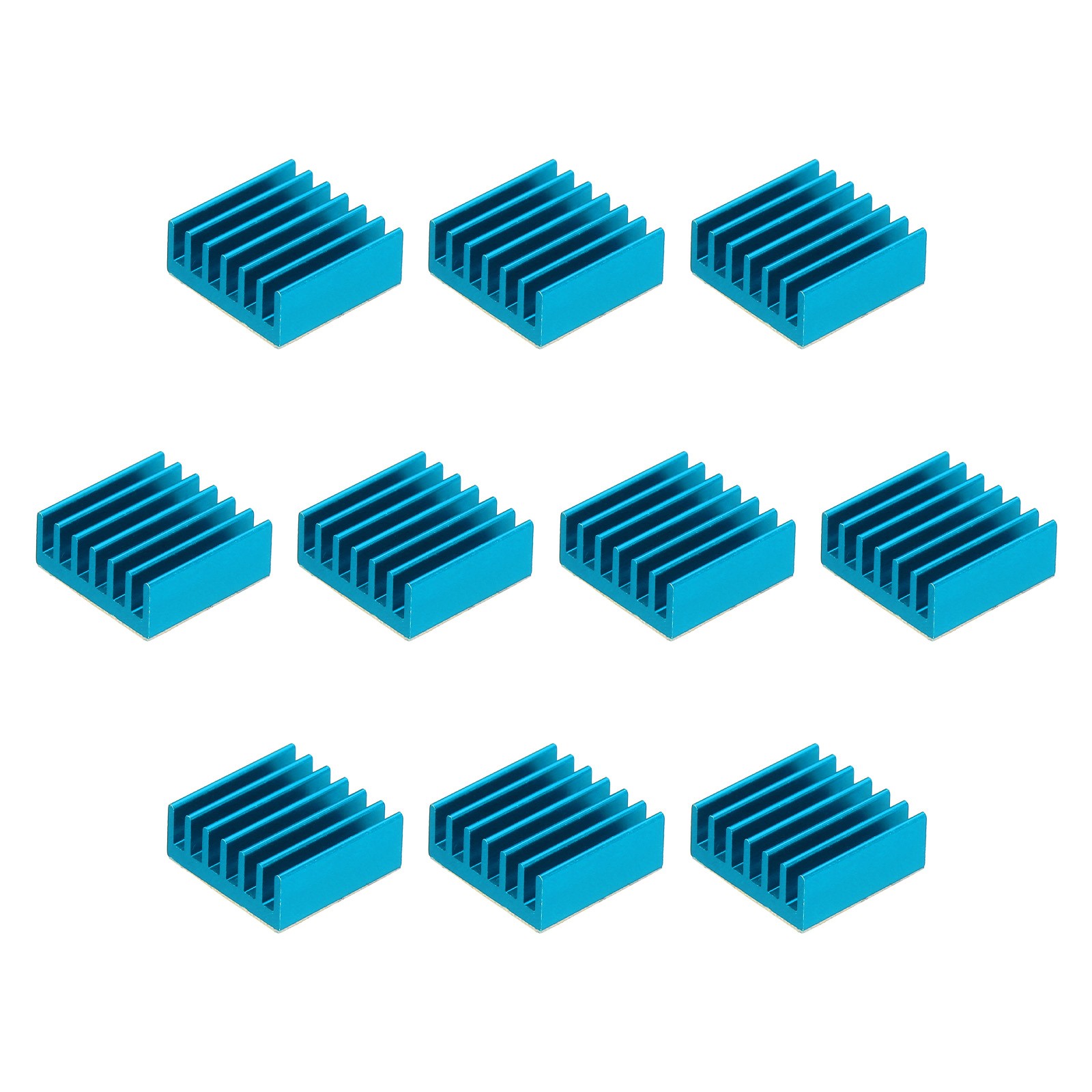 10Pcs 14x14x6mm Heatsink Aluminum Radiator Heat Sink Sky Blue