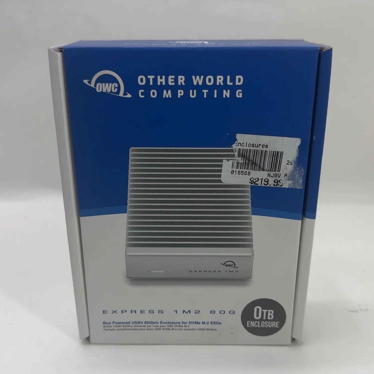 New Other World Computing Express 1M2 80G Enclosure for NVMe M.2 SSDs