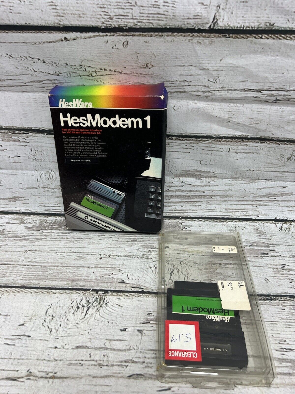 VTG HesModem 1 Commodore 64 HesWare 1983 Original Box UNTESTED FOR PARTS REPAIR