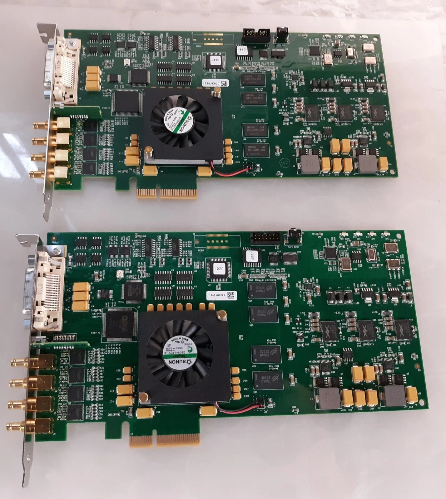Pair of AJA Kona-3G-R0 Dual Link HD/SD PCIe HDMI Video Card