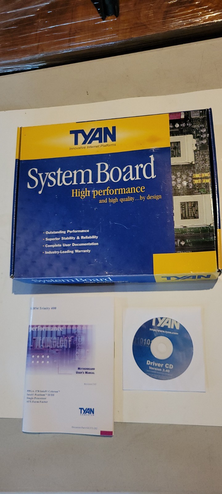 TYAN S1854 TRINITY 400 1 SLOT 370 SOCKET 694X 4XAGP.PC1333, ATA-66 MOTHERBOARD