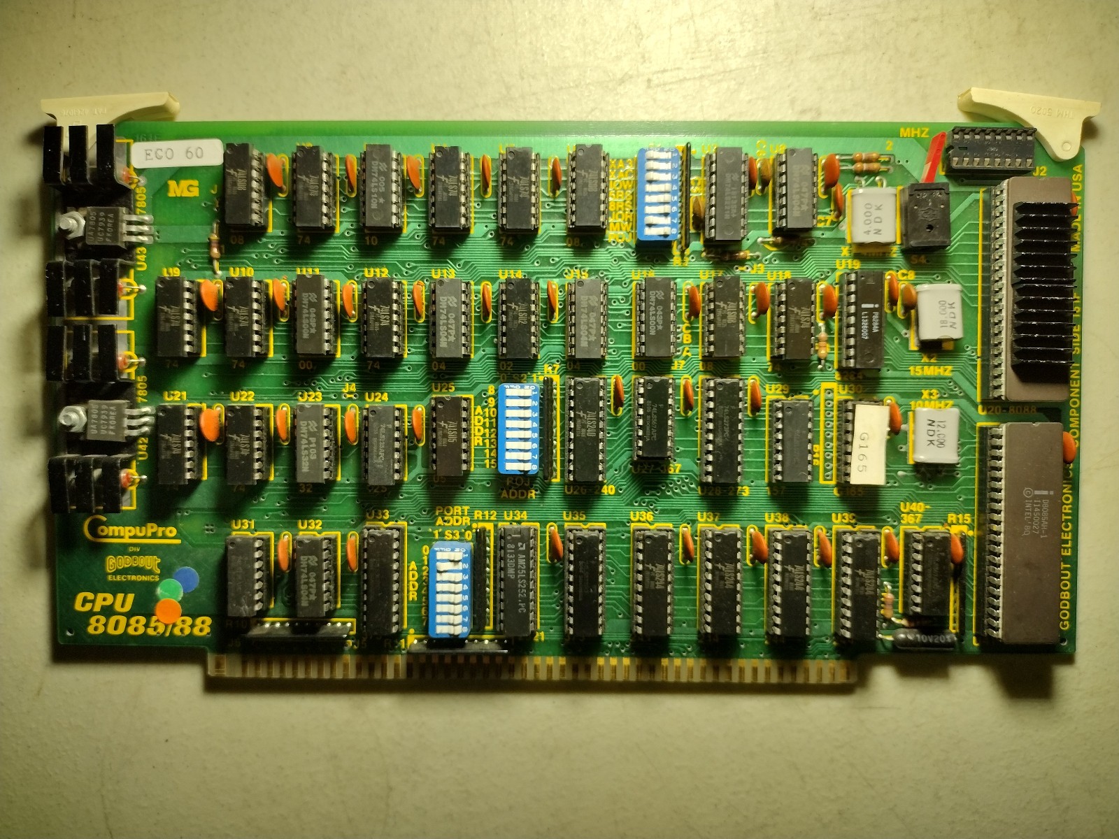 Rare Vintage 1981 Compupro CPU 8085/88 Godbout S-100 IMSAI S-100 Board Card