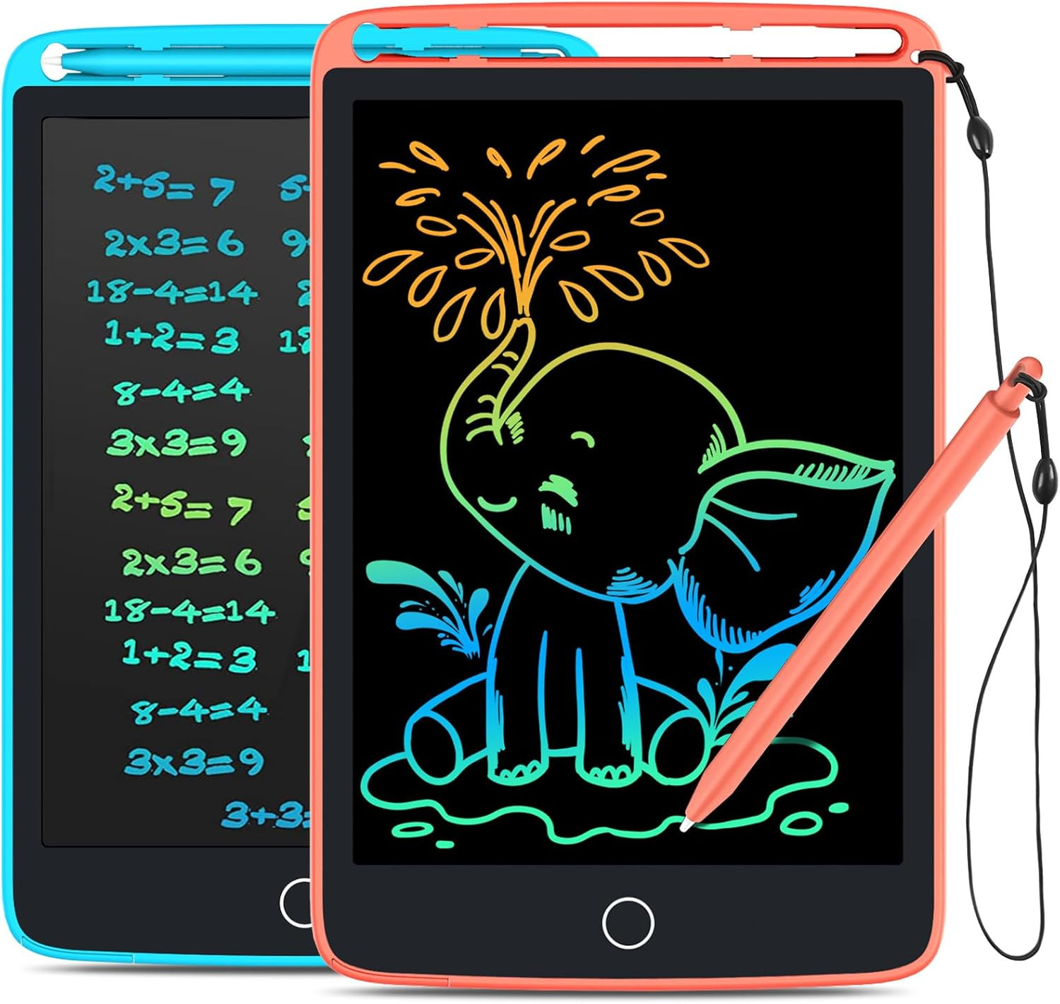 TECJOE 2 Pack LCD Writing Tablet with Fridge Magnets, Doodle Board for Kids