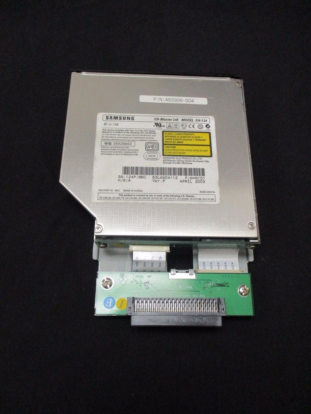 Samsung SN-124 Used 24E CD-Rom Drive (5 Volts, 1.5 Amps)