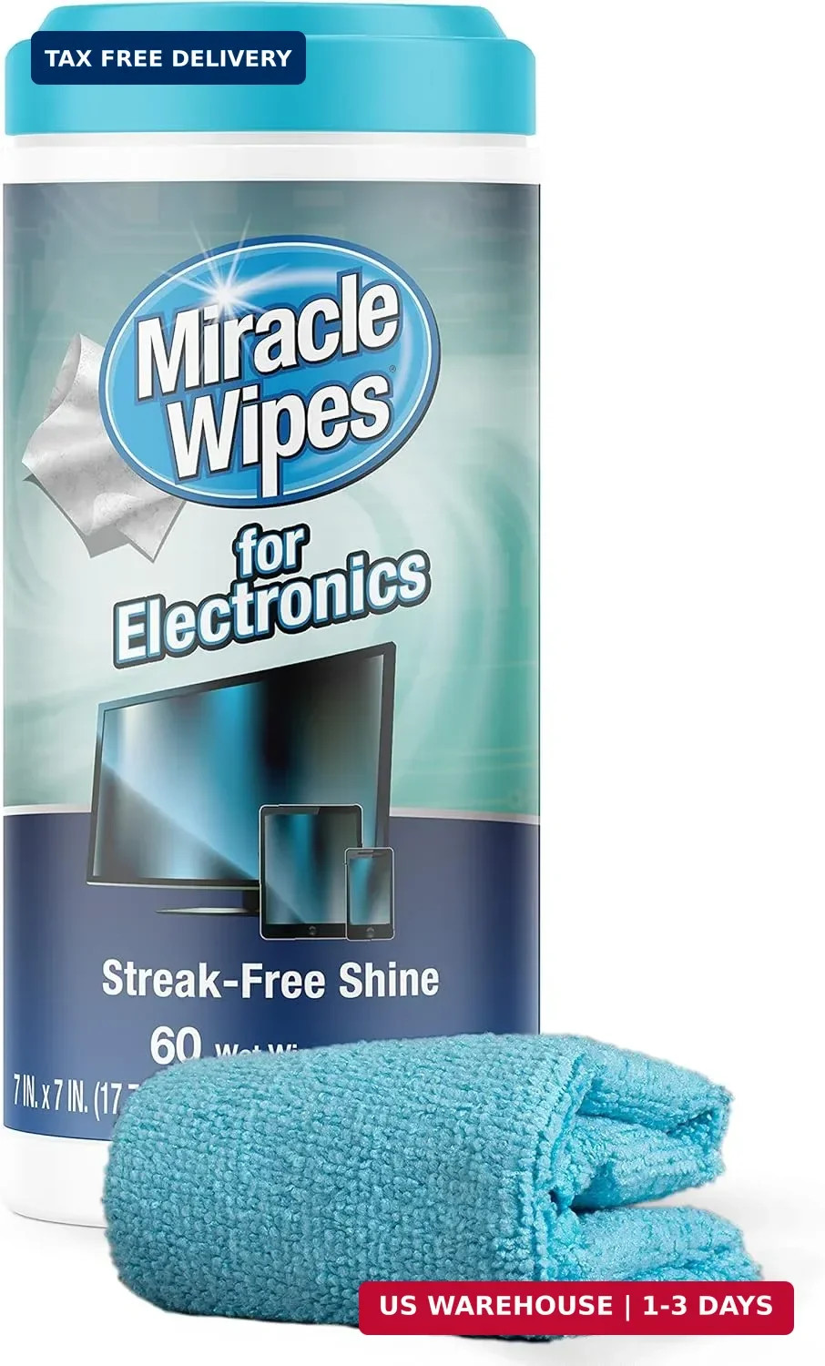 MiracleWipes for Electronics Cleaning - Screen Wipes Designed for TV, Phones, Mo