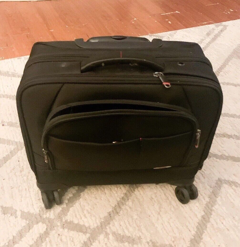 Samsonite Spinner Mobile Office Carry On Luggage Retractable Handle Travel Black