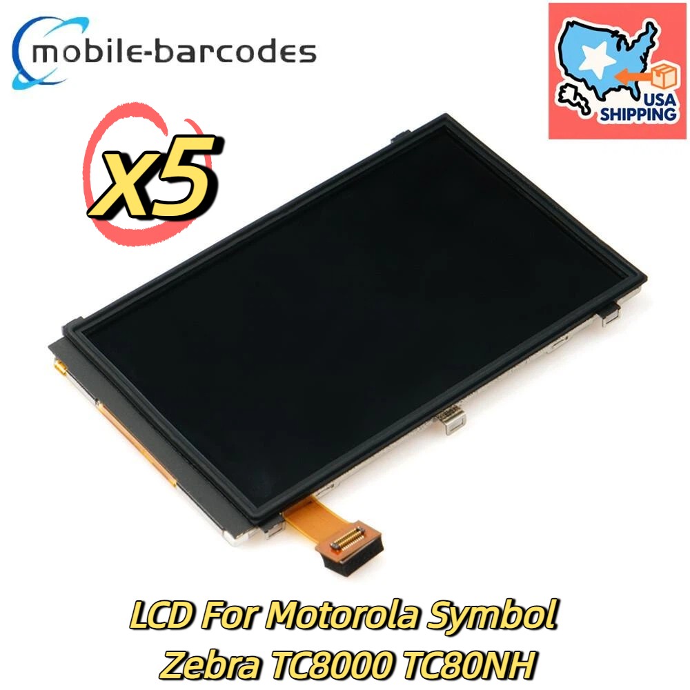 5x New LCD Module（Display）For  Symbol Zebra TC8000 TC80NH Scanner