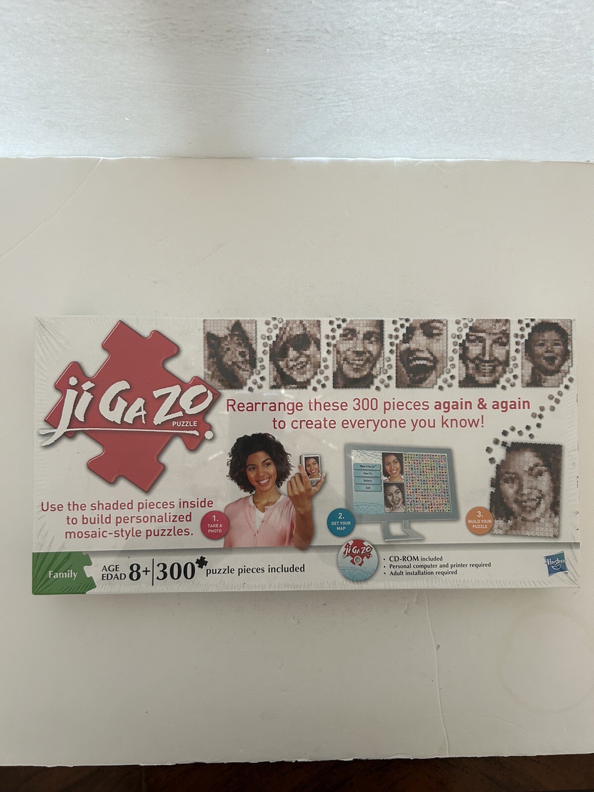 Hasbro Jigazo 300-Piece Puzzle Family Vintage Board Game