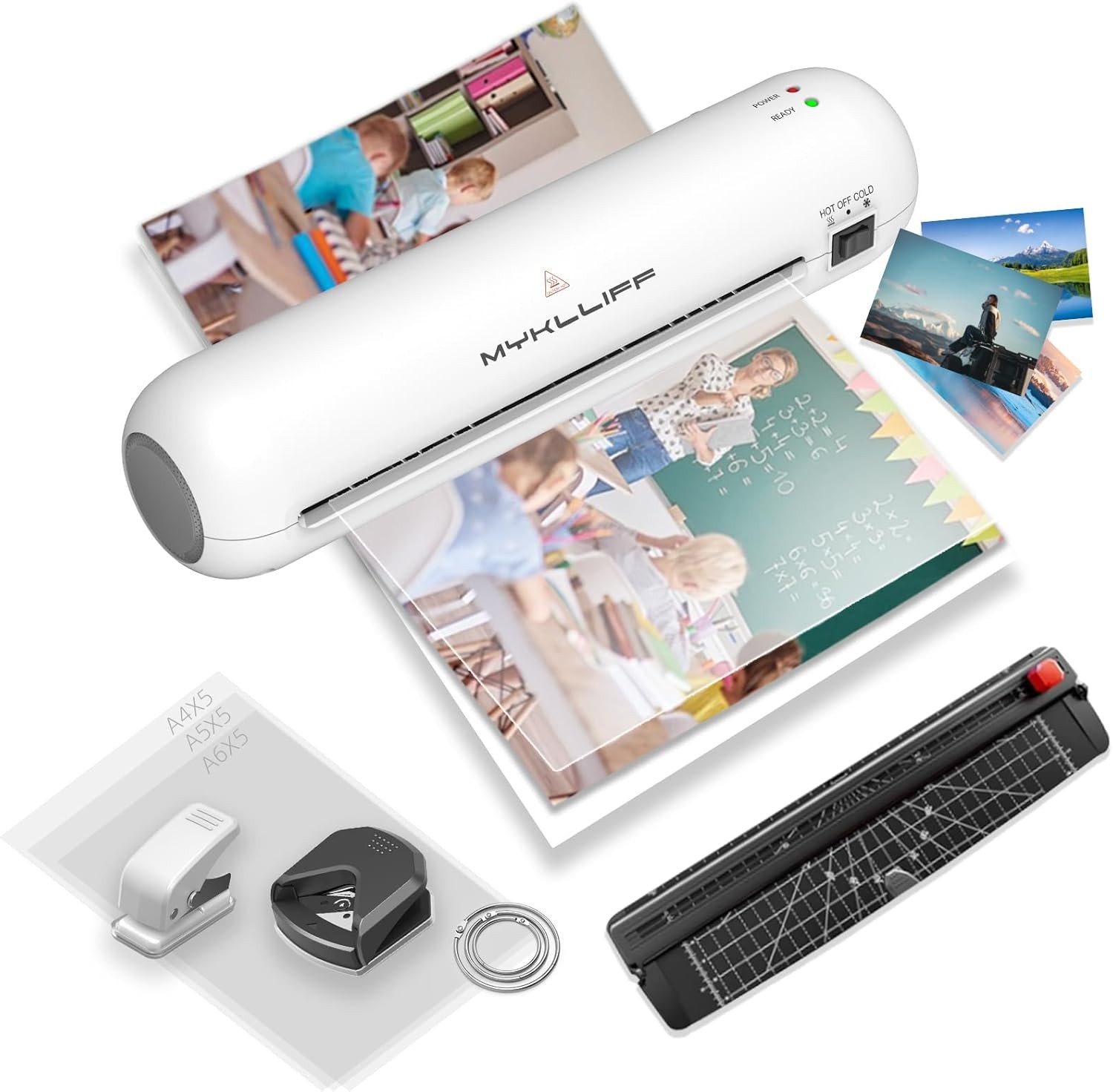 Laminator Machine 9-Inch Portable Thermal Laminater with Hot & Cold Modes, A4