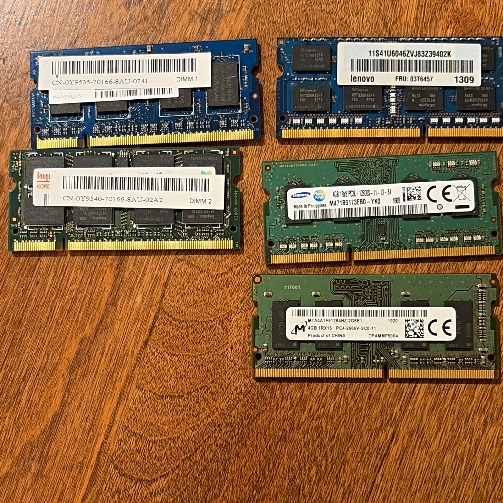 Mixed Brands 12GB (3x4GB) DDR3 SDRAM 204-Pin SO-DIMM Non-ECC RAM Lot