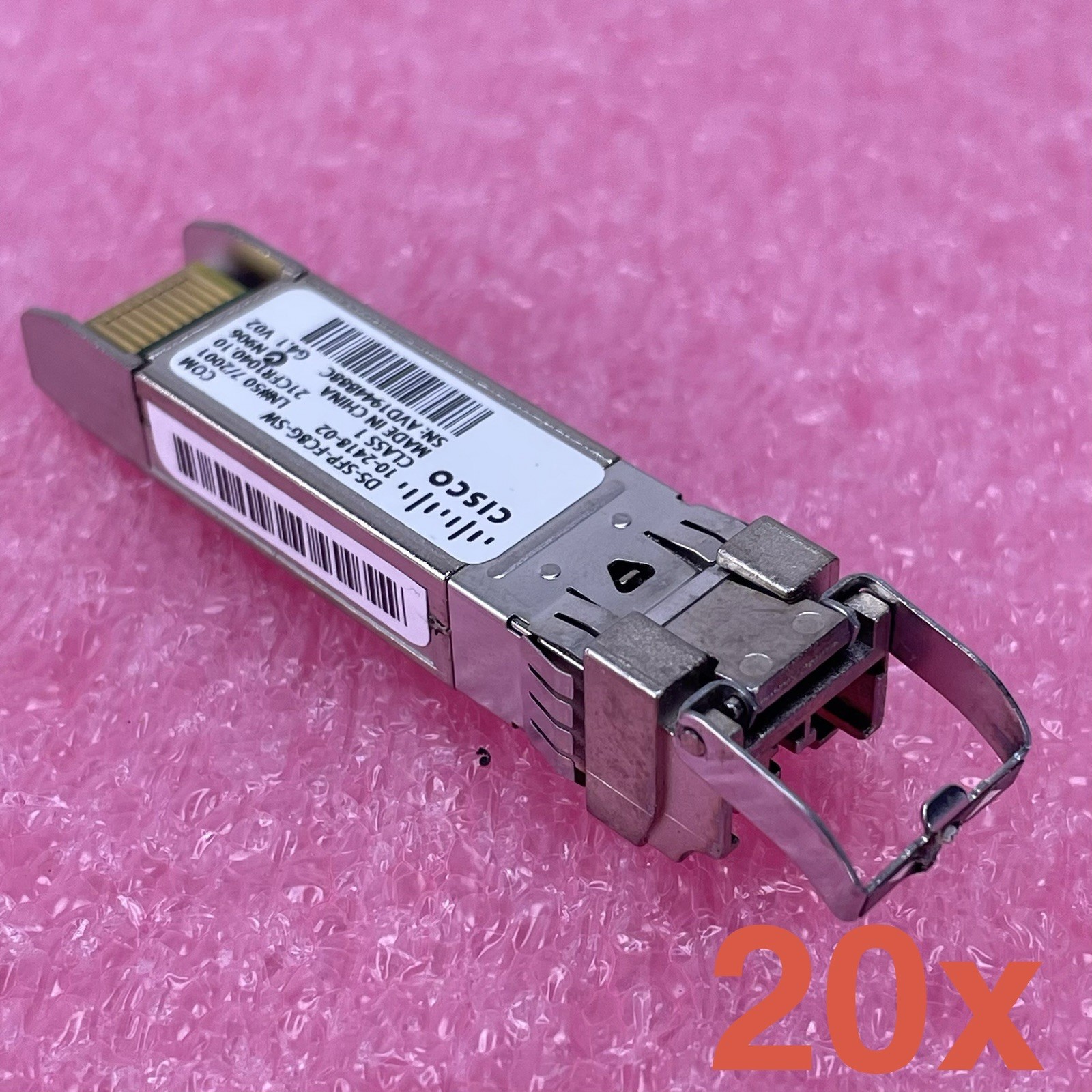 Cisco DS-SFP-FC8G-SW 8gb Transceiver Modules 10-2418-01 Lot of 20