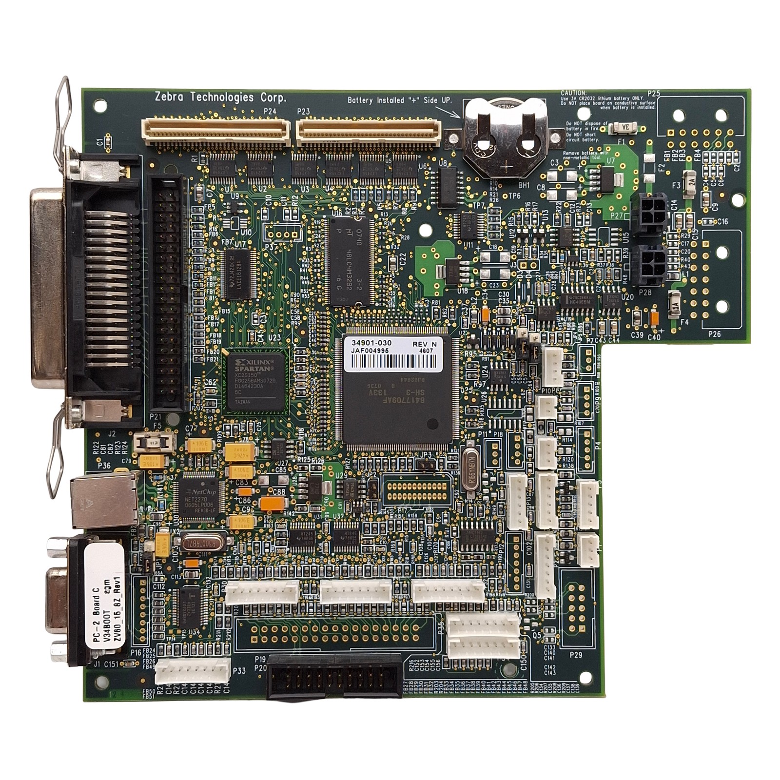 Zebra 34901-030 Rev N Main Control Board, USB, Serial, For 170XiIII+ Printer