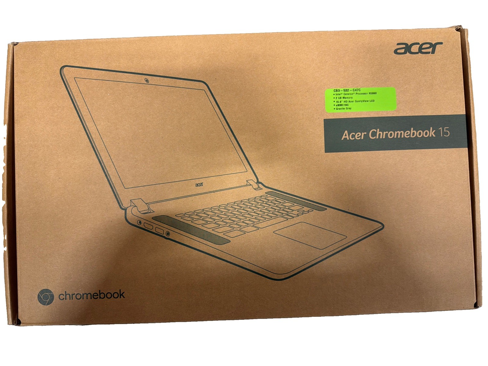 Acer Chromebook CB3-532-C47C 15.6''(16GB Flash, Celeron N3060, 2GB) BNIB
