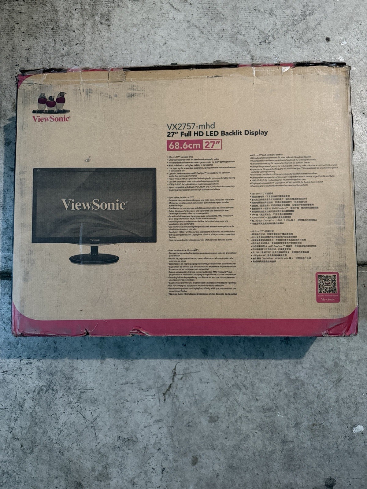 Brand New VX2757-mhd 27" Full HD LED Backlit Display Monitor For Sell