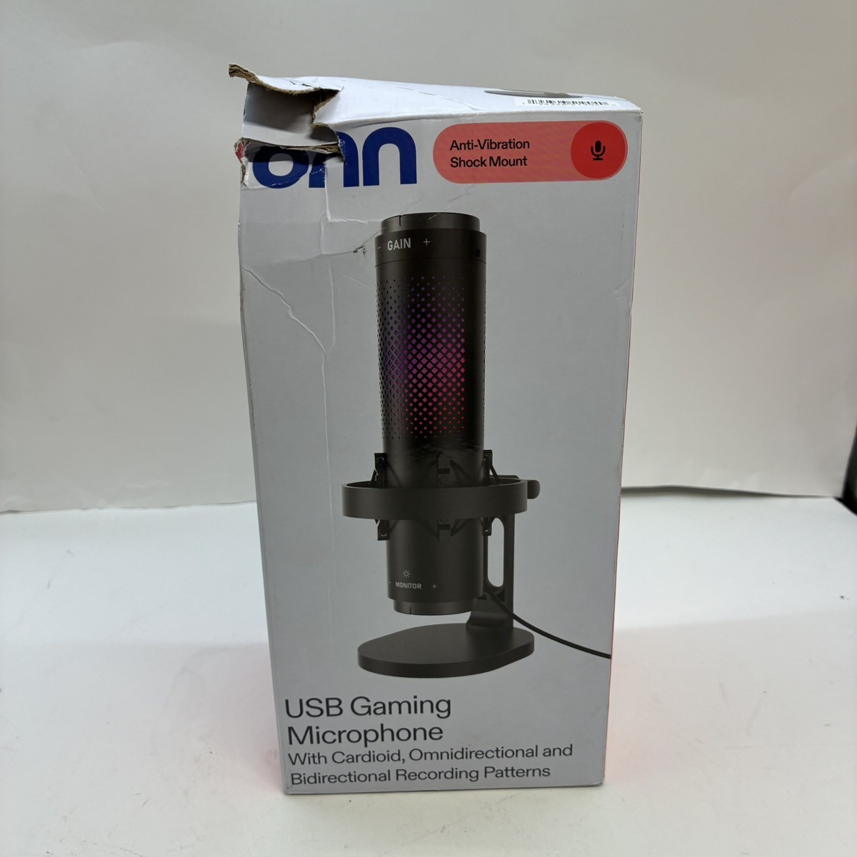 ONN USB Gaming Microphone With Shock Mount Complete In Box (GO1070390)