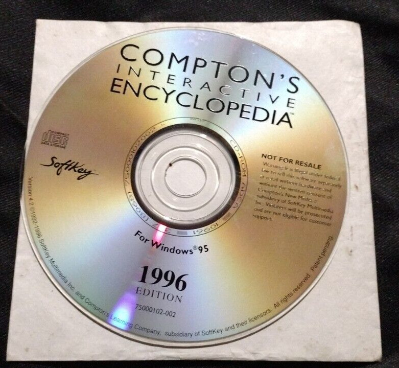 COMPTONS INTERACTIVE ENCYCLOPEDIA by SoftKey original disc