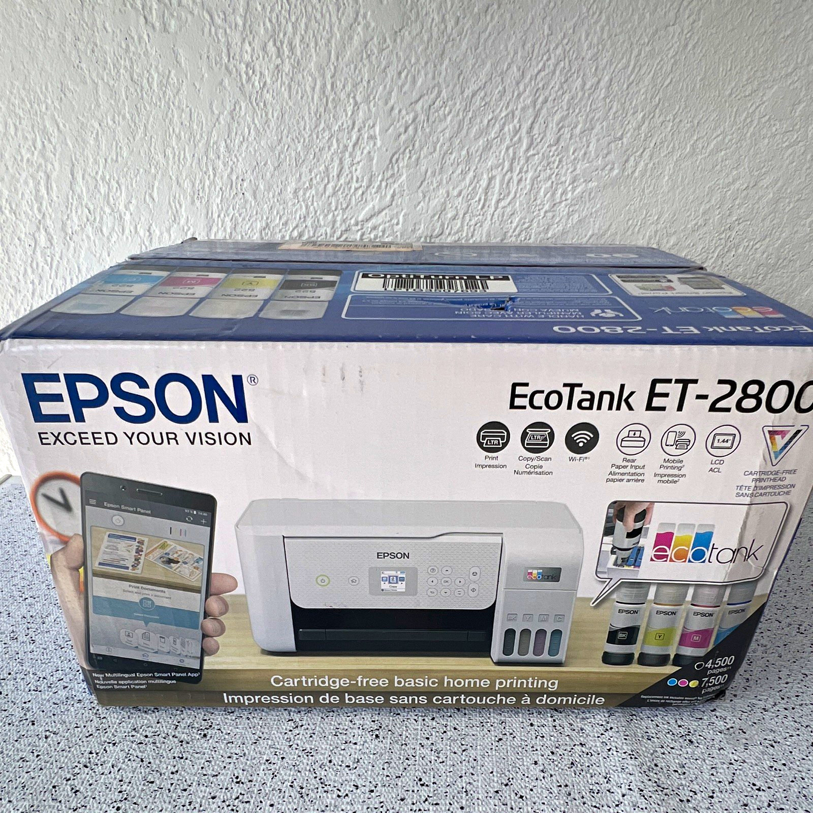 Epson EcoTank ET-2800 All-In-One Color Inkjet Printer Wireless Scan Copy