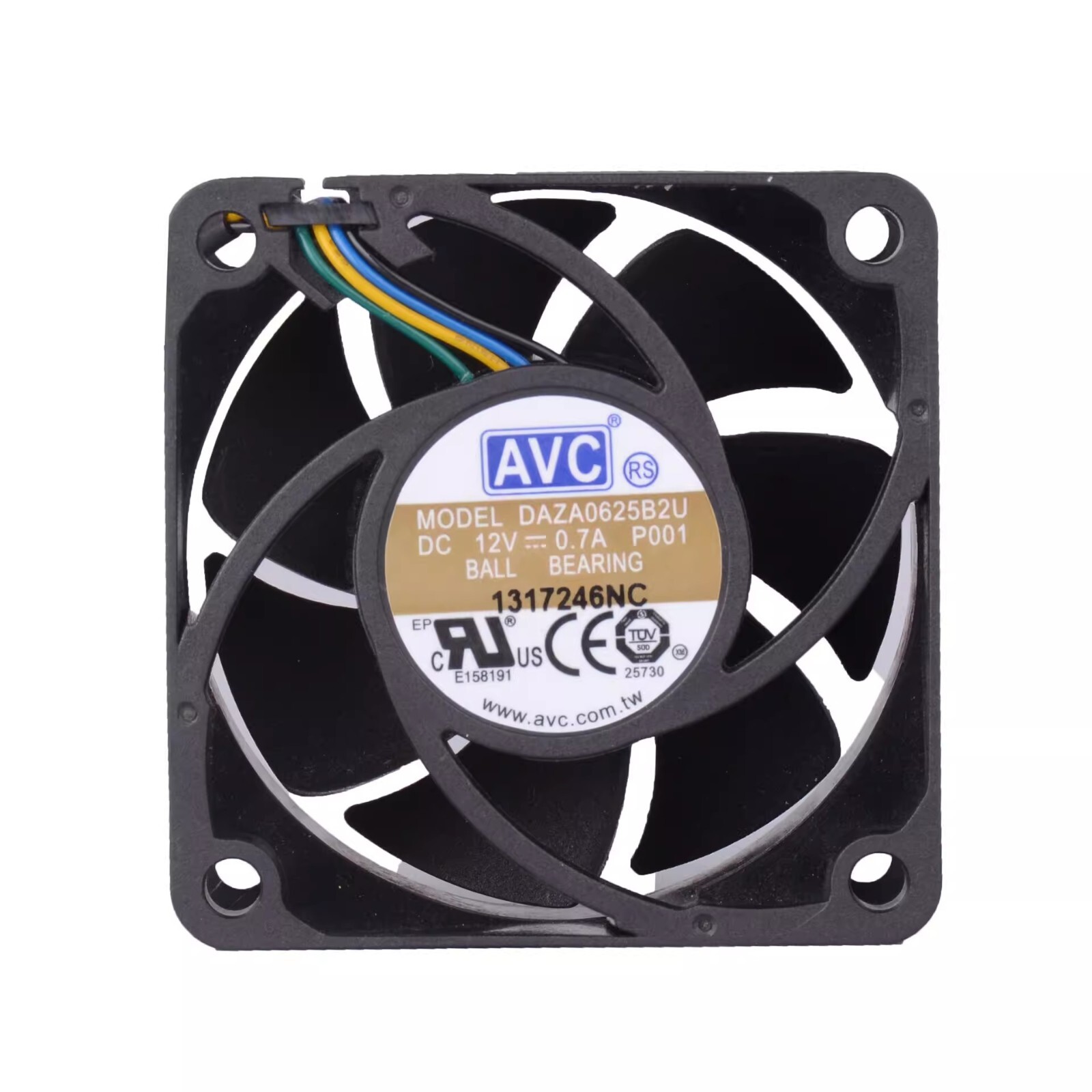 AVC DS06025B12U 6025 DC12V 0.7A 6CM 4-Wire PWM Cooling Fan