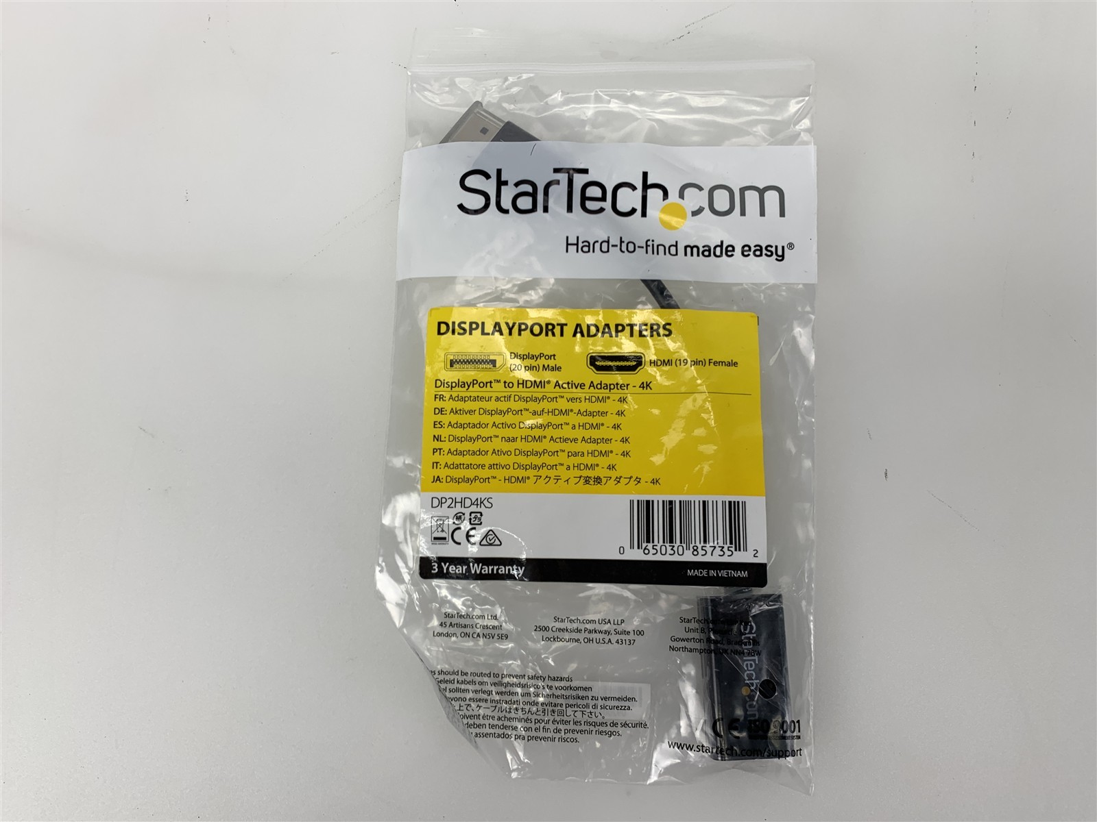 StarTech.Com Display Port to HDMI Adapter DP2HD4KS