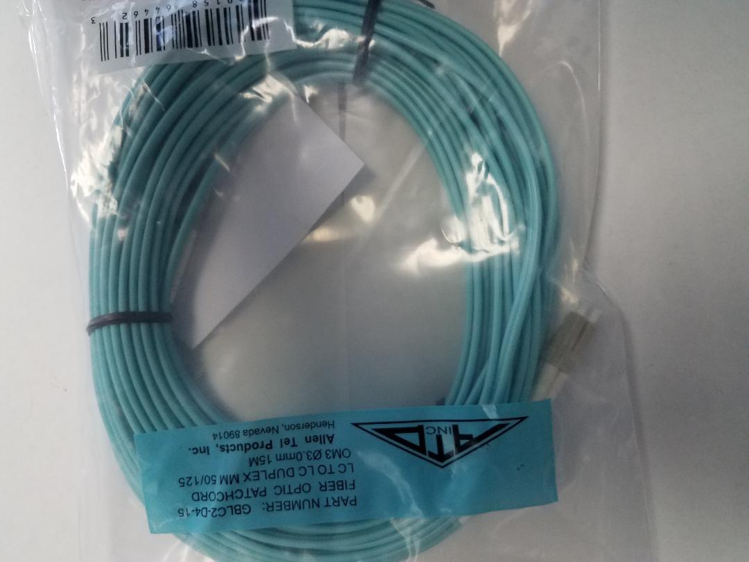 (10 PACK)LC to LC 15m(49ft) Fiber Optic Duplex 3.0mm  OM3 Multimode Cable 50/125