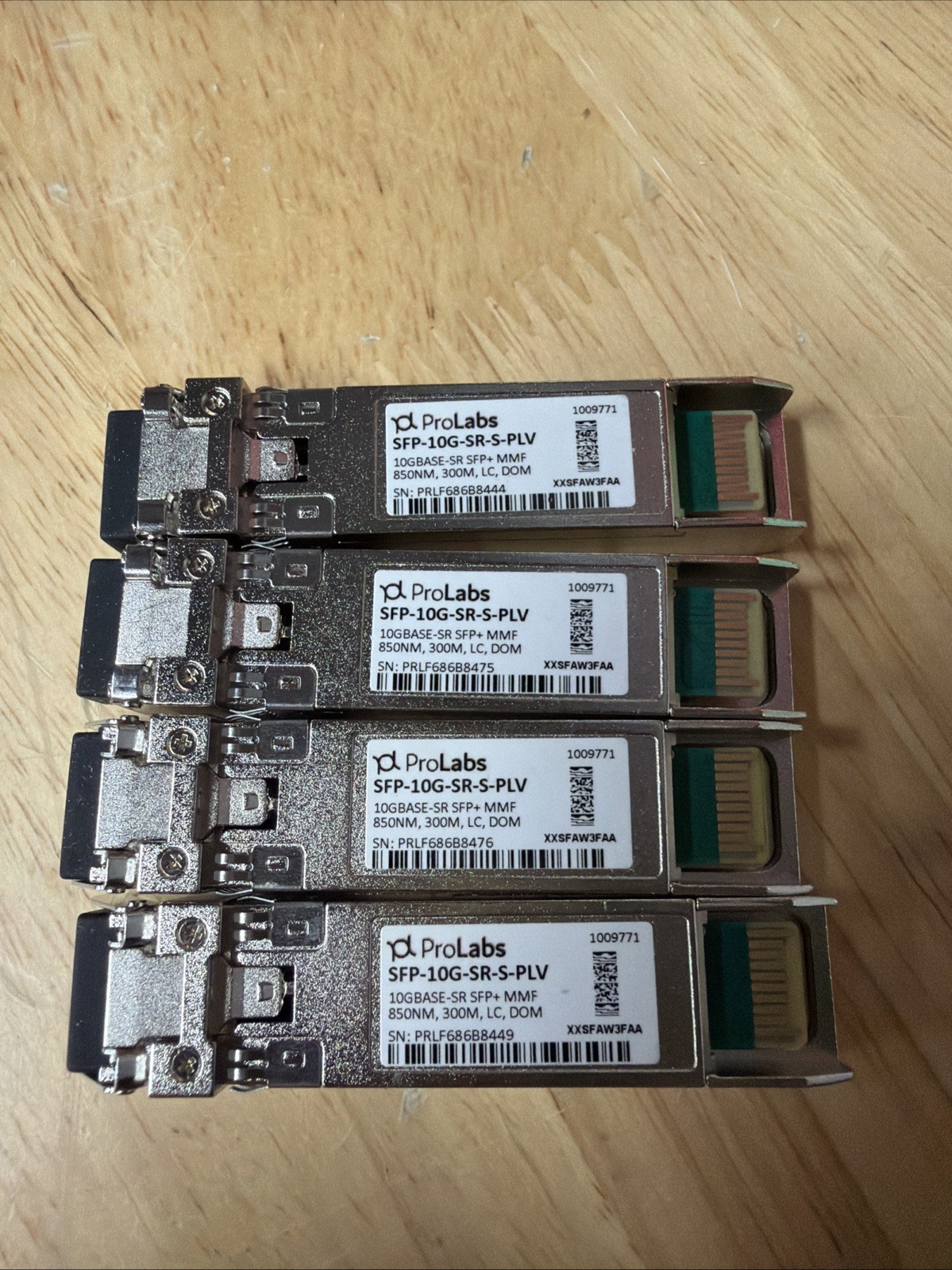 Lot of 4 ProLabs SFP 10G SR S PLV 10GBASE SR 850nm 300m LC New