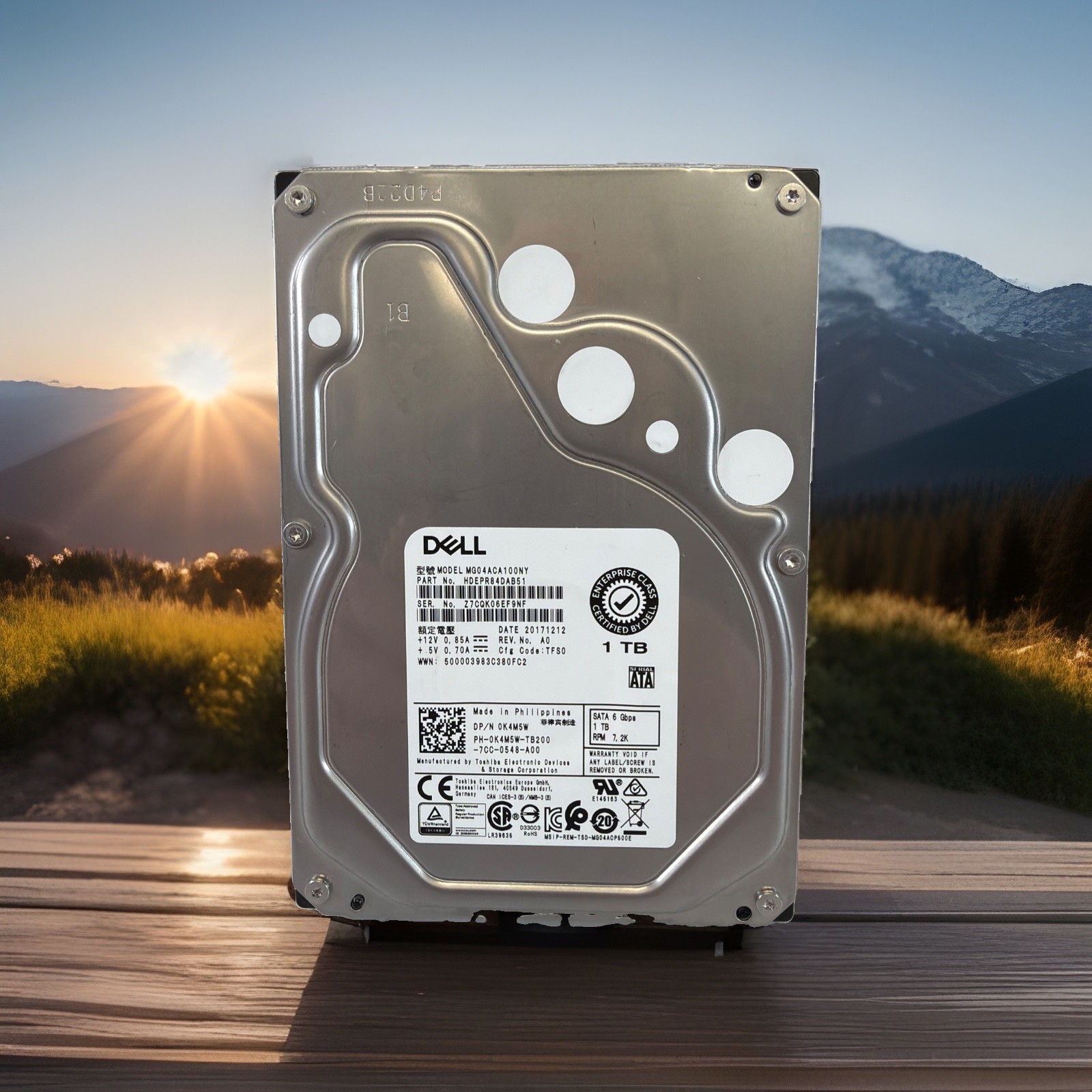 Toshiba Dell MG04ACA100NY 1 TB SATA III 3.5 in Enterprise HDD - Crystal disk