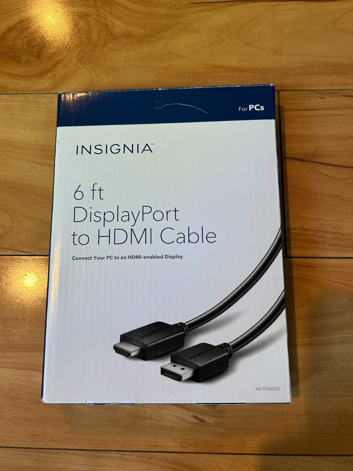 Insignia NSPD06502 6ft Display Port to HDMI Cable - Black